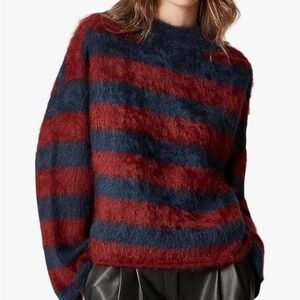 Striped Red and Blue Women's Sweater